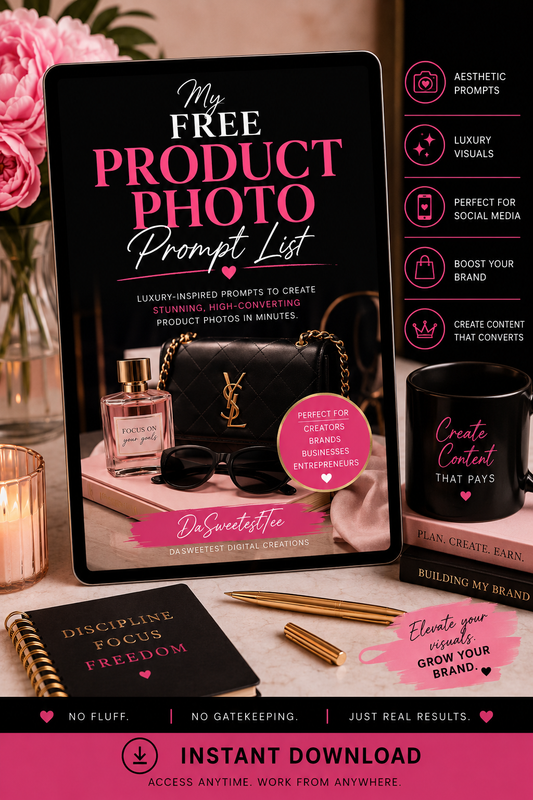 Product Photo Prompt List